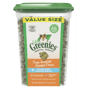 天然寵物零食-GREENIES 貓咪潔牙餅9.75OZ 雞肉味